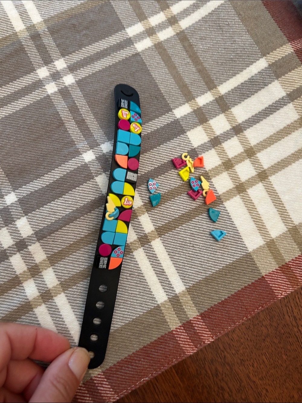 Lego Friends Bracelet Band with Teal, Pink, Yellow, Orange and Blue Charms